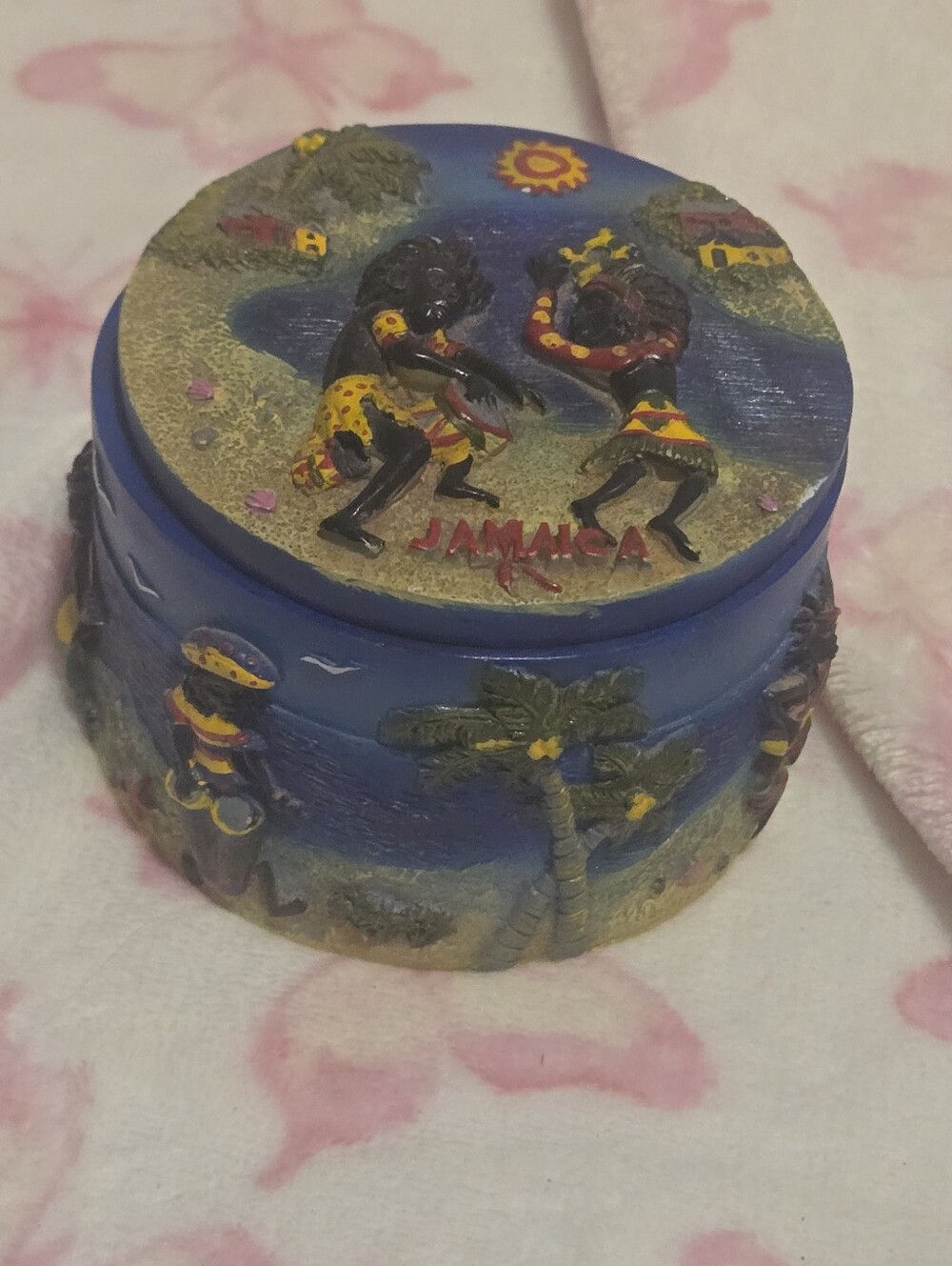 Jamaica Blue Decorative Bath & Body Trinket Container